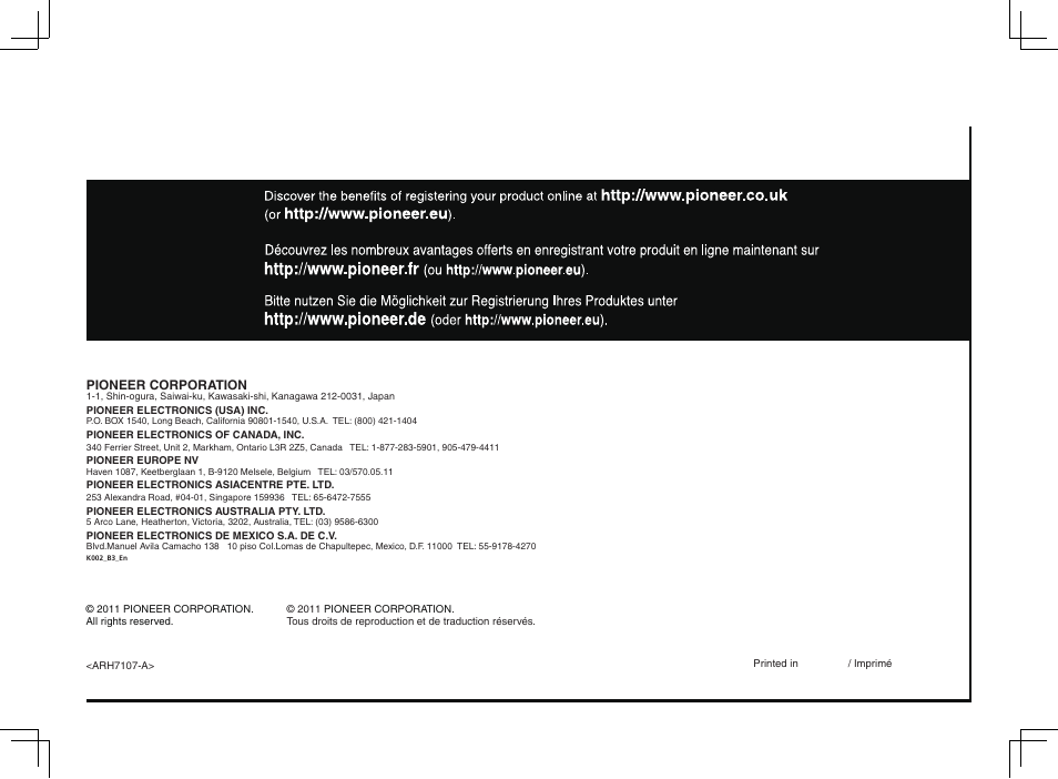 Pioneer SC-LX75 User Manual | Page 104 / 104