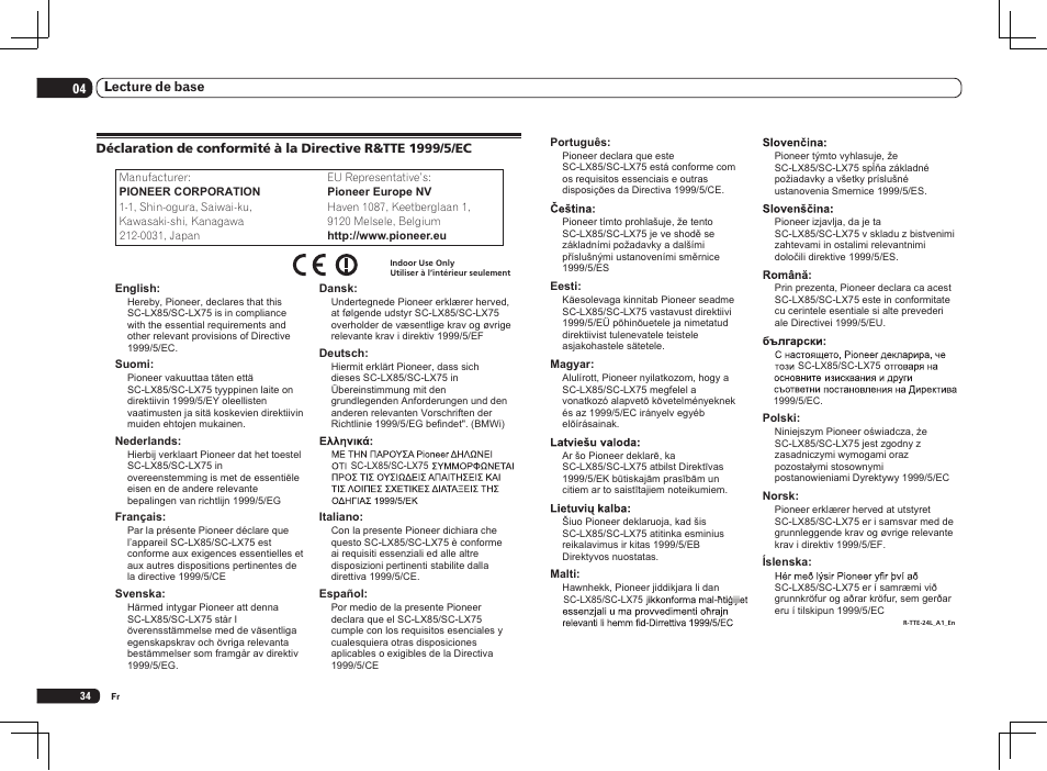 Pioneer SC-LX75 User Manual | Page 66 / 104