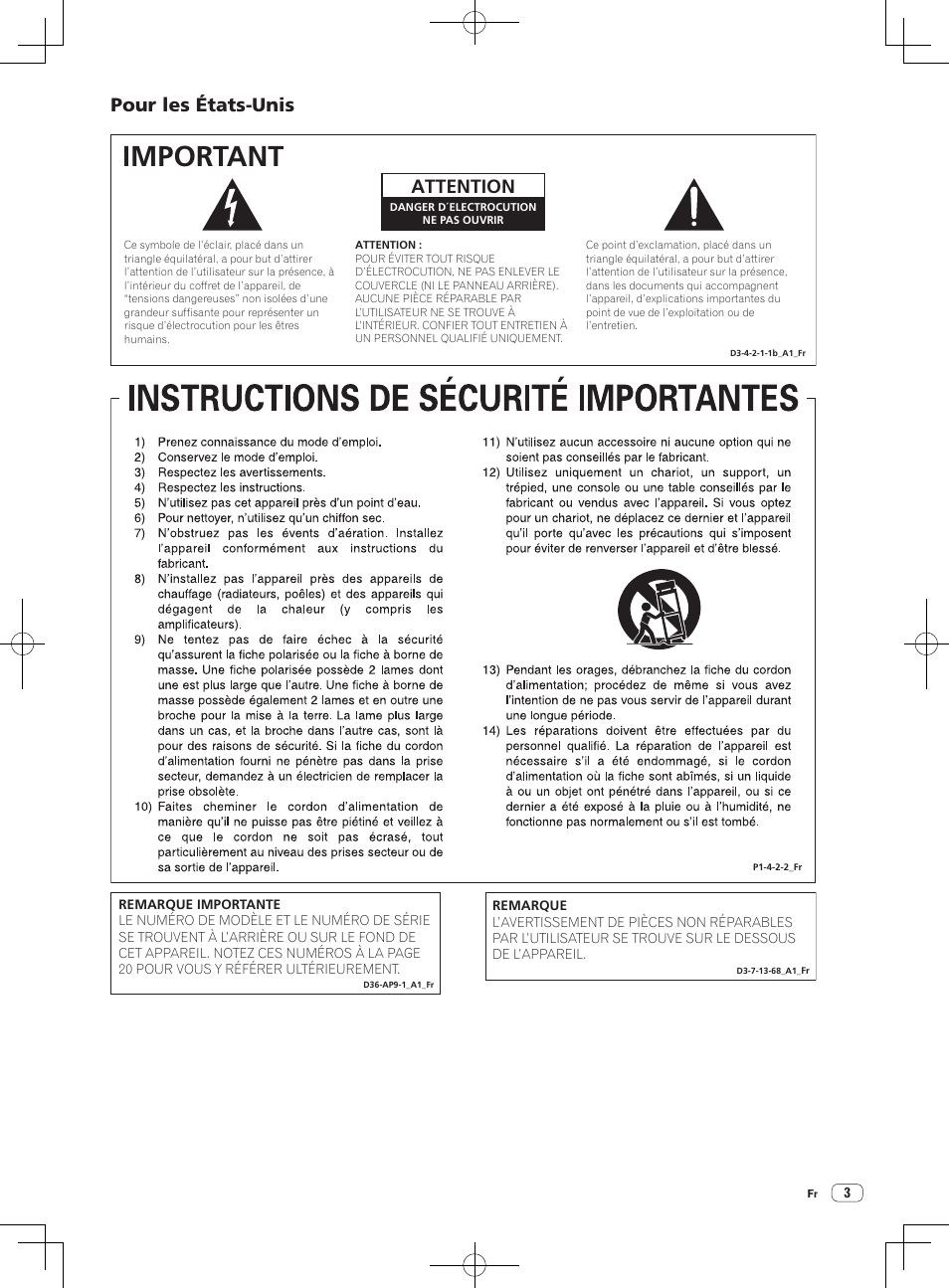 Important, Pour les états-unis, Attention | Pioneer DDJ-S1 User Manual | Page 23 / 124