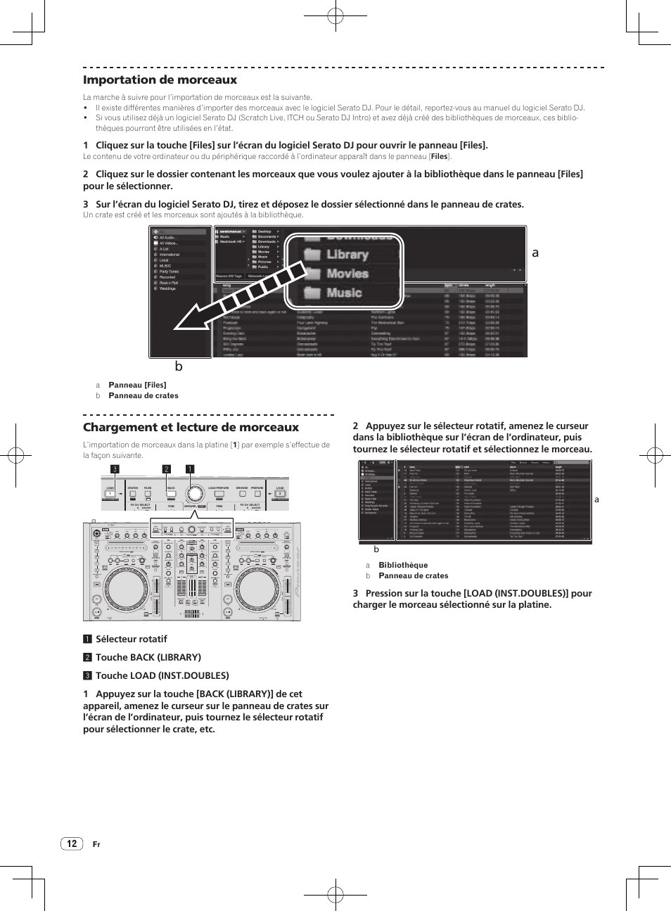 Importation de morceaux, Chargement et lecture de morceaux | Pioneer DDJ-S1 User Manual | Page 32 / 124