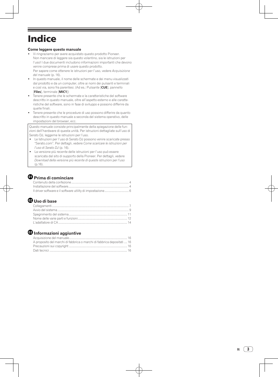 Dj controller, Indice | Pioneer DDJ-S1 User Manual | Page 59 / 124