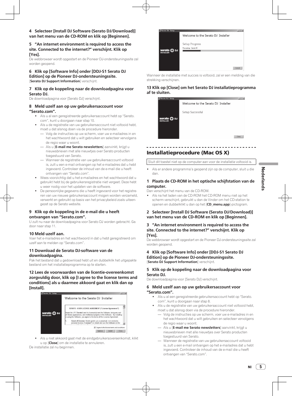 Installatieprocedure (mac os x) | Pioneer DDJ-S1 User Manual | Page 77 / 124