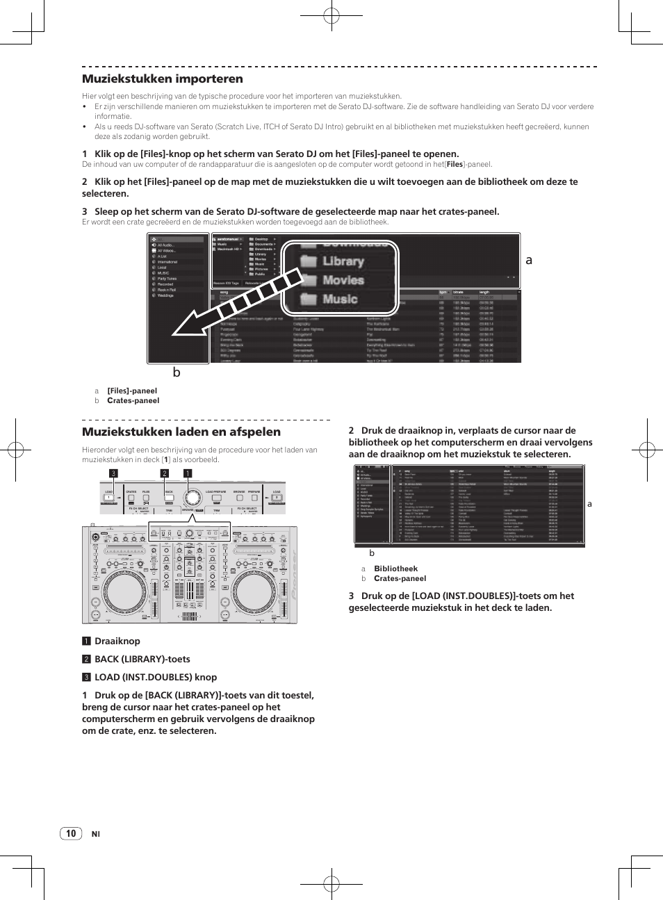 Muziekstukken importeren, Muziekstukken laden en afspelen | Pioneer DDJ-S1 User Manual | Page 82 / 124