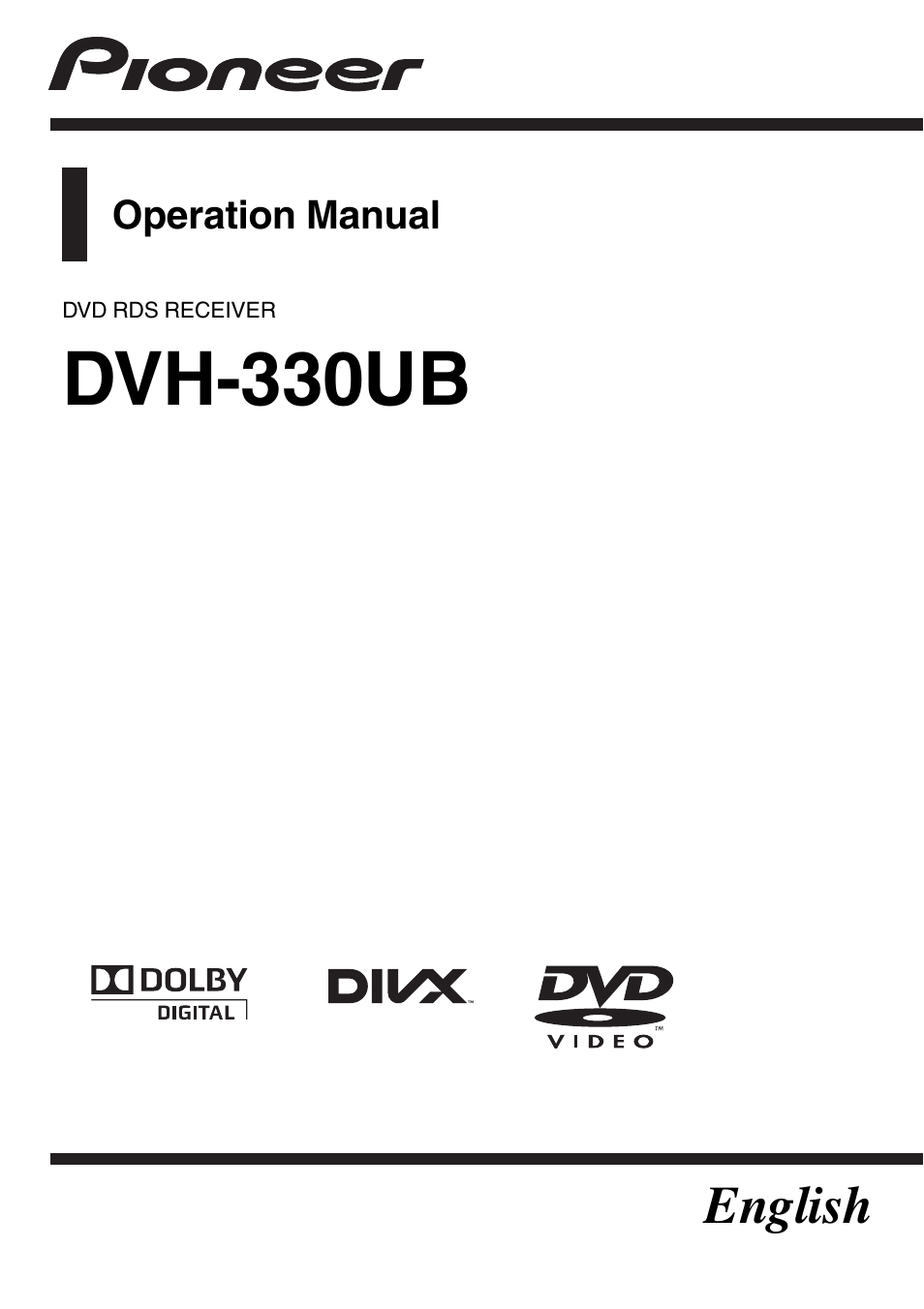 Pioneer DVH-330UB User Manual | 40 pages