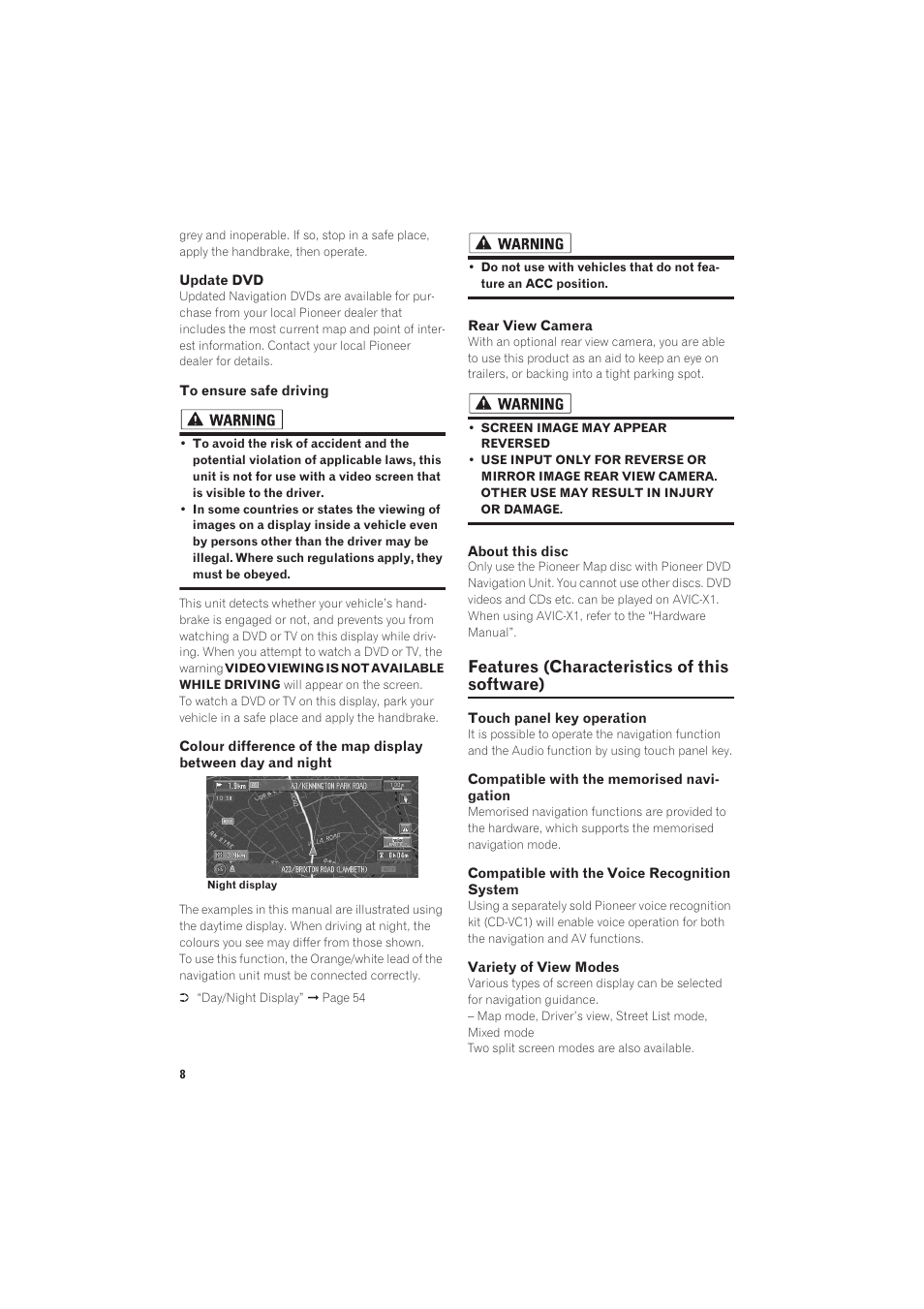Features (characteristics of this software) | Pioneer AVIC-X1 User Manual | Page 10 / 125