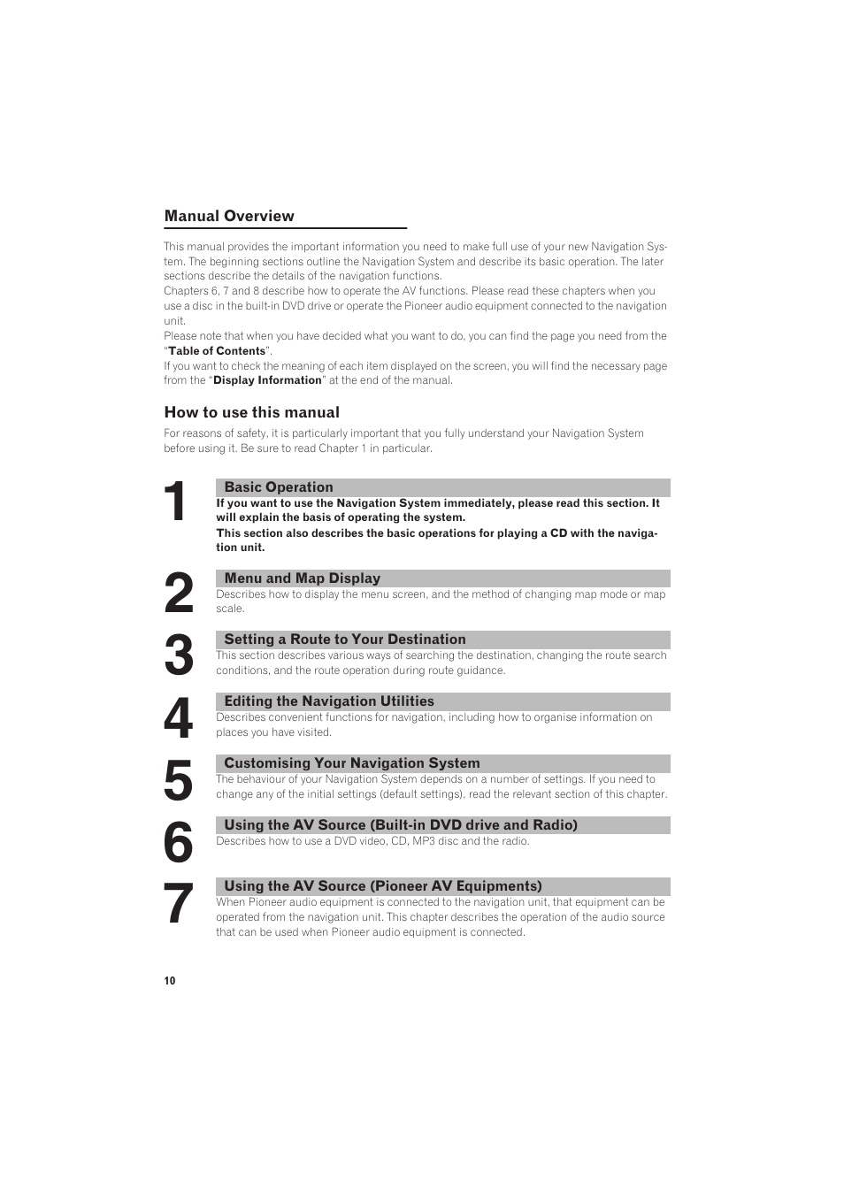 Manual overview, How to use this manual | Pioneer AVIC-X1 User Manual | Page 12 / 125