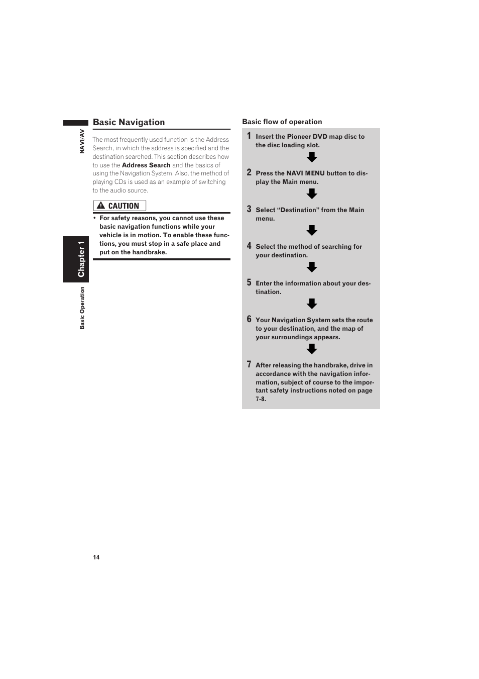 Basic navigation | Pioneer AVIC-X1 User Manual | Page 16 / 125