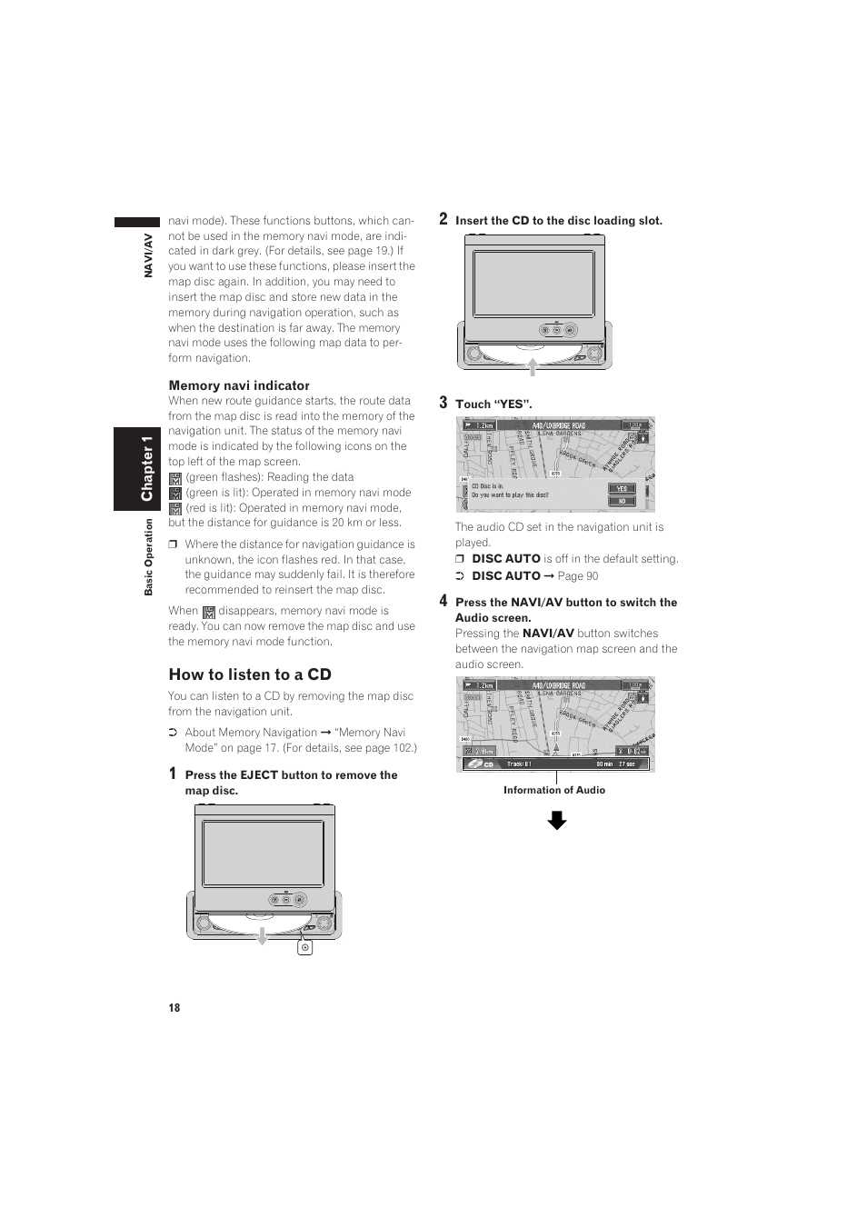 How to listen to a cd | Pioneer AVIC-X1 User Manual | Page 20 / 125