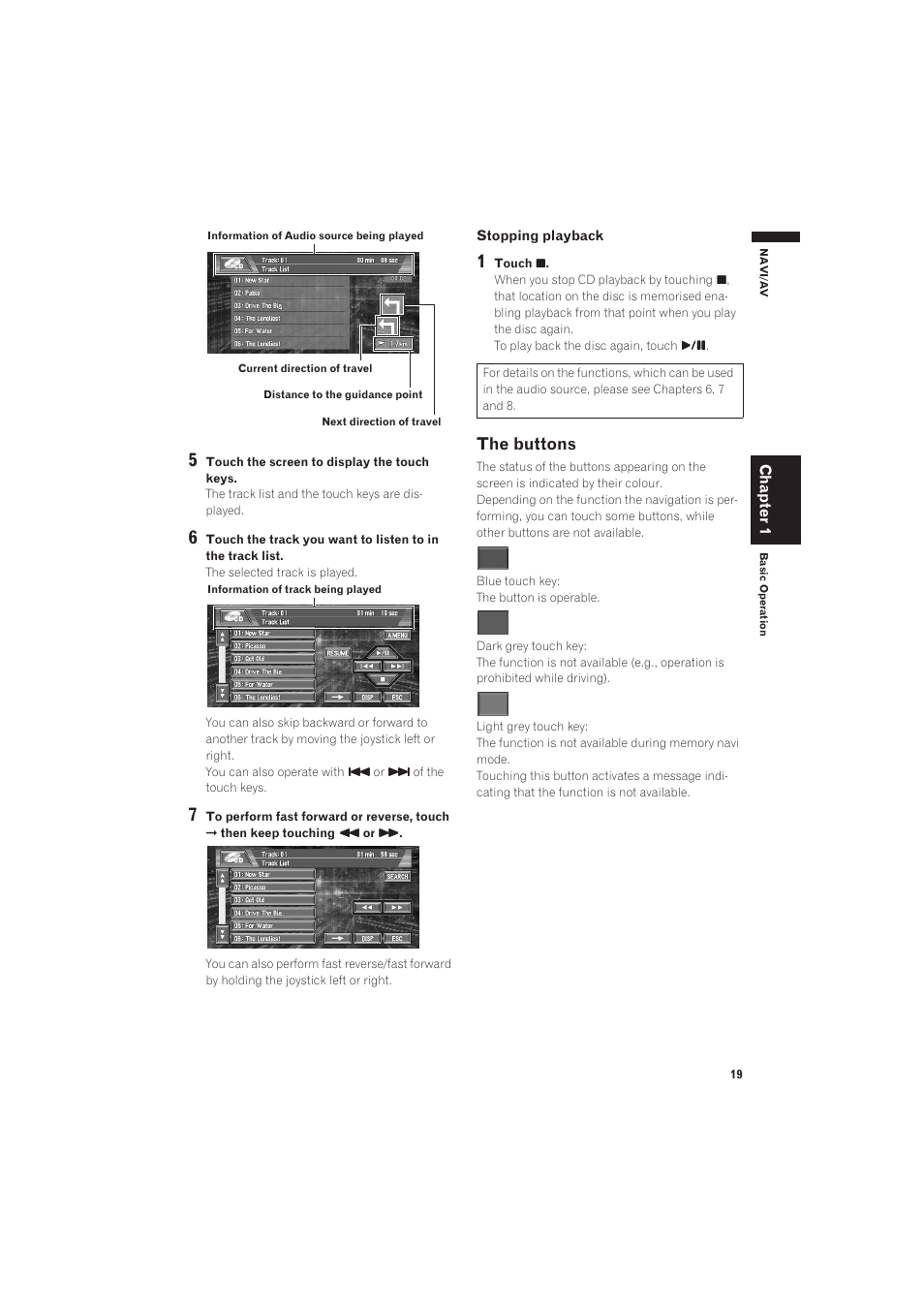 The buttons | Pioneer AVIC-X1 User Manual | Page 21 / 125