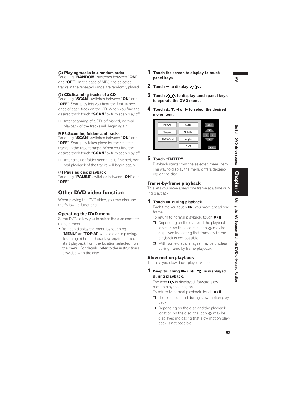 Other dvd video function | Pioneer AVIC-X1 User Manual | Page 65 / 125