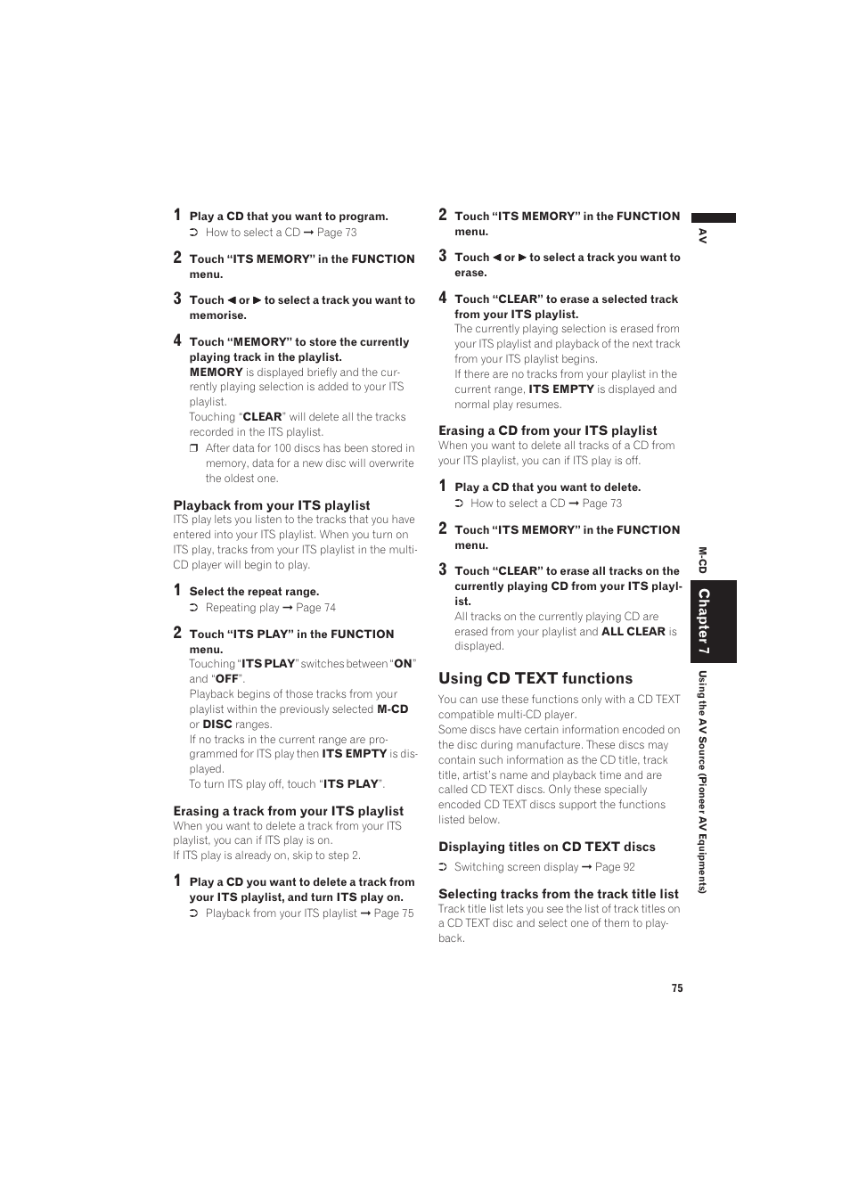 Using cd text functions | Pioneer AVIC-X1 User Manual | Page 77 / 125