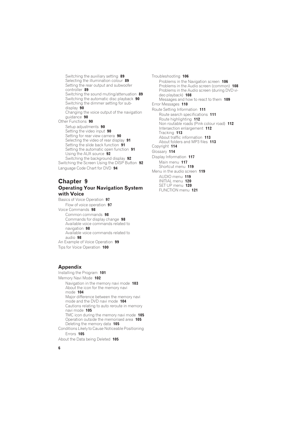 Chapter 9 | Pioneer AVIC-X1 User Manual | Page 8 / 125