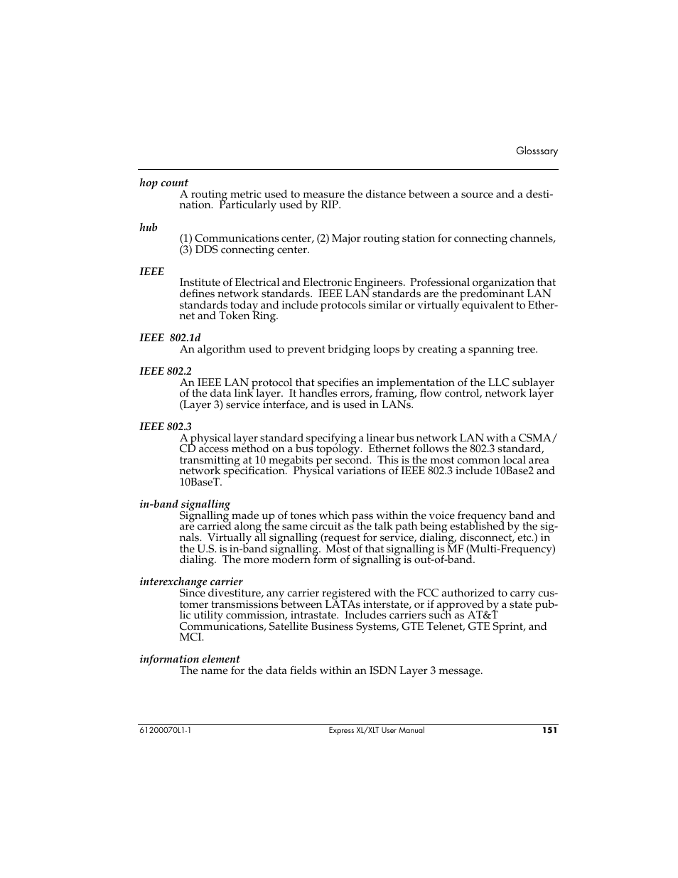 ADTRAN Express XLT User Manual | Page 167 / 187
