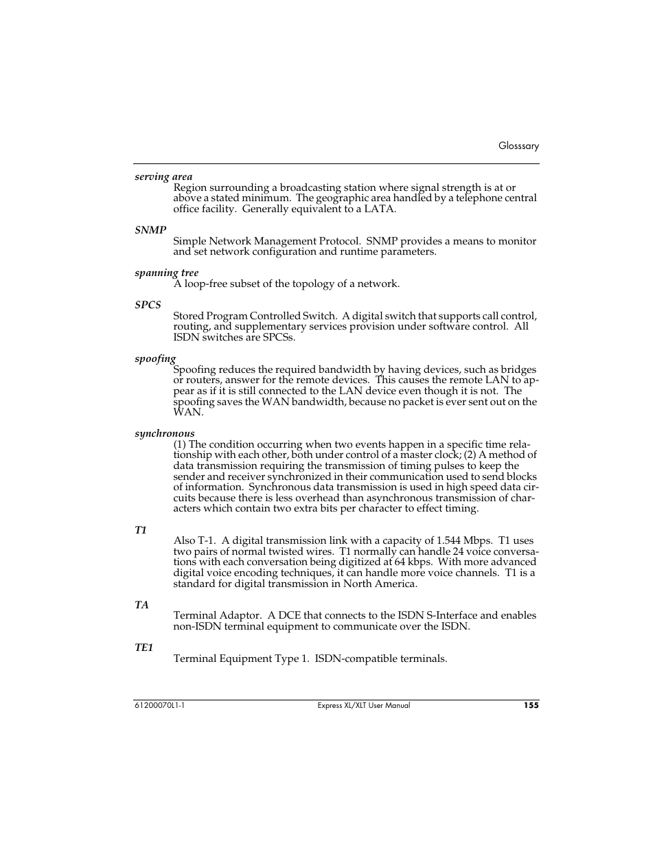 ADTRAN Express XLT User Manual | Page 171 / 187