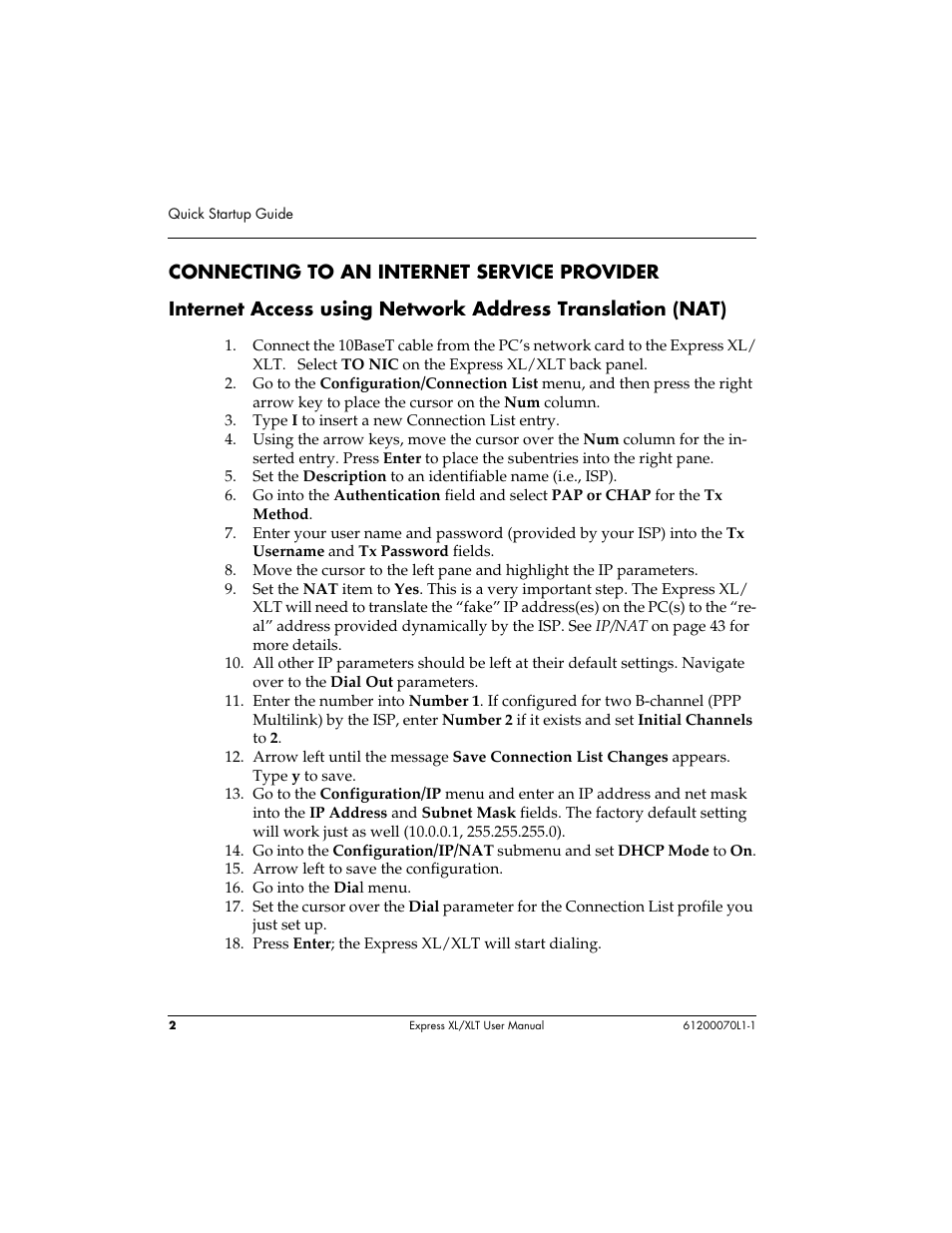 ADTRAN Express XLT User Manual | Page 18 / 187