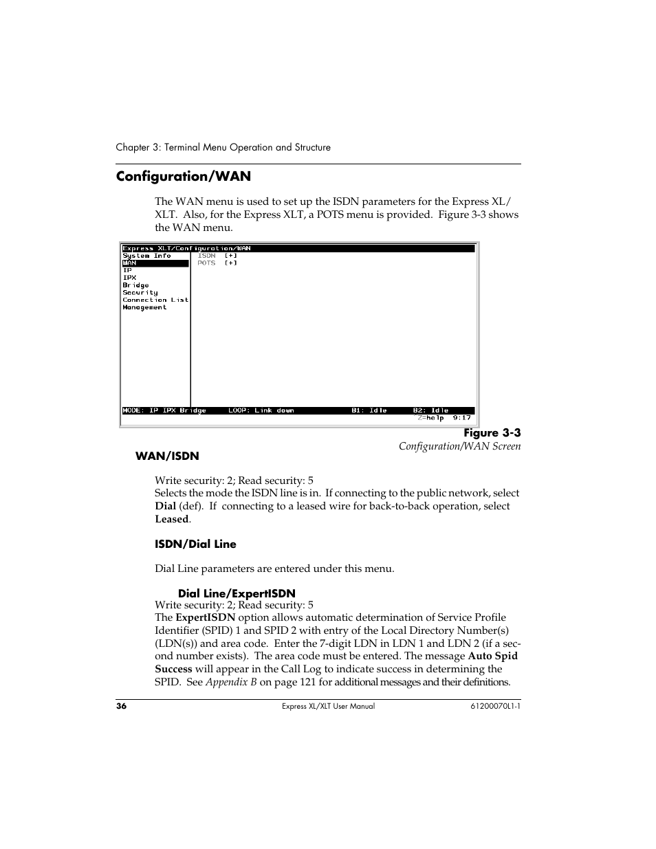 Configuration/wan | ADTRAN Express XLT User Manual | Page 52 / 187