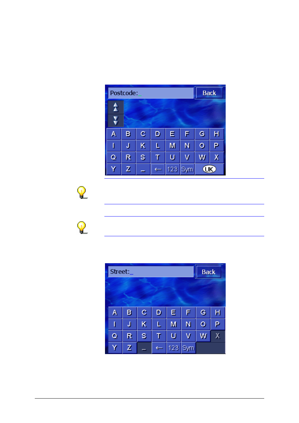 Post code (post code, street, house number), i | Pioneer AVIC-S1 User Manual | Page 33 / 124