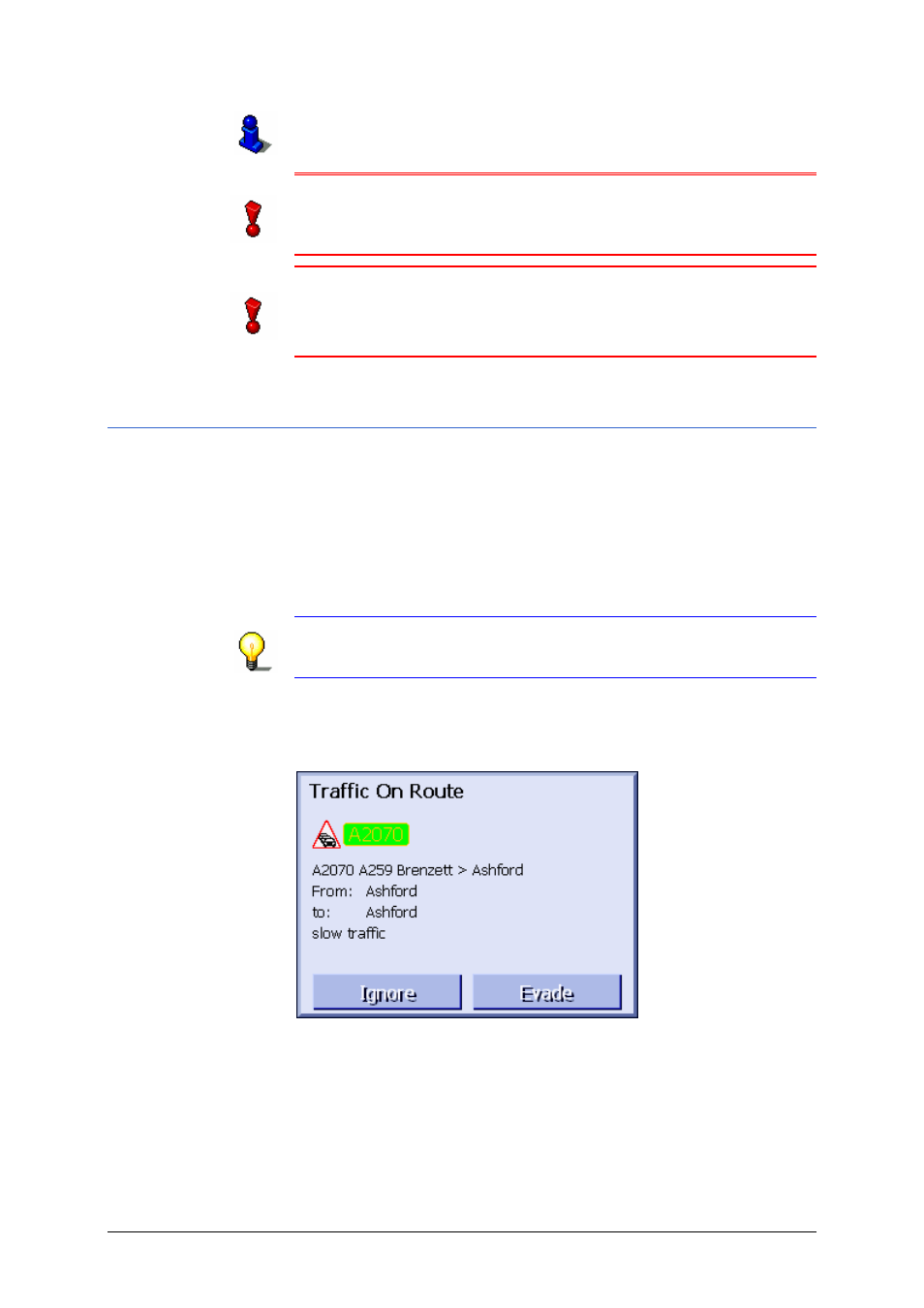 1 taking into account traffic reports, Taking into account traffic reports | Pioneer AVIC-S1 User Manual | Page 76 / 124