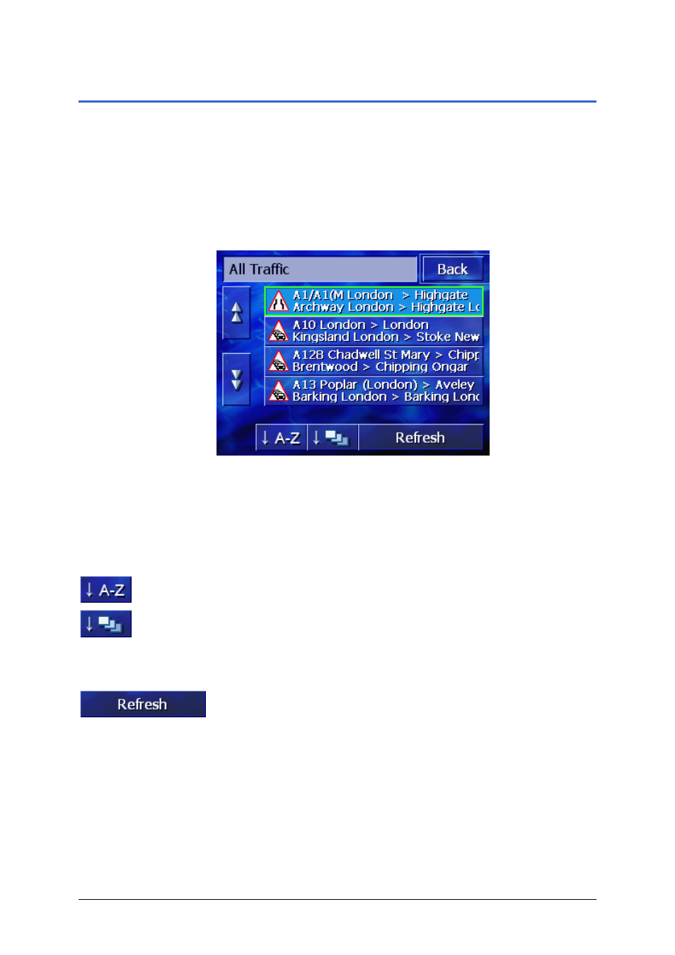 4 list all traffic reports, List all traffic reports | Pioneer AVIC-S1 User Manual | Page 88 / 124