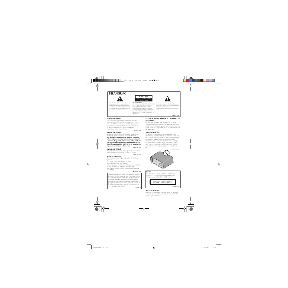 Belangrijk | Pioneer X-CM31-R User Manual | Page 130 / 228