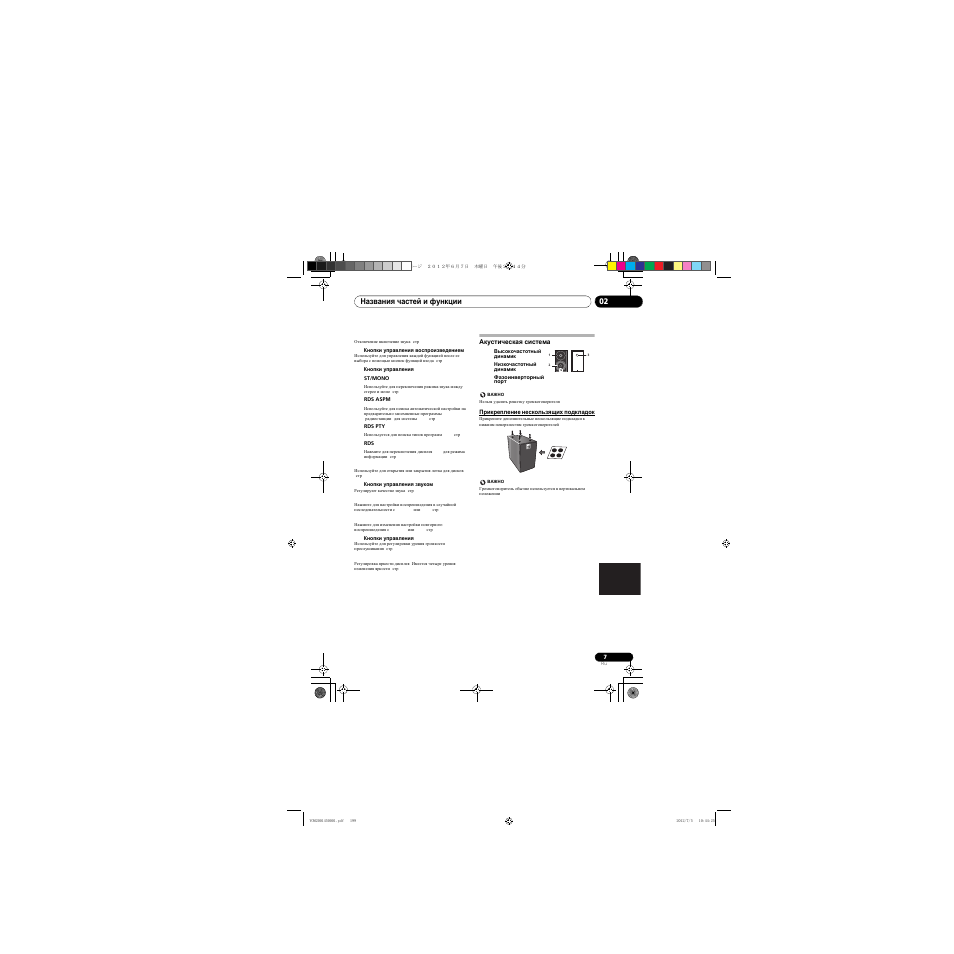 Акустическая система, Прикрепление нескользящих подкладок | Pioneer X-CM31-R User Manual | Page 199 / 228