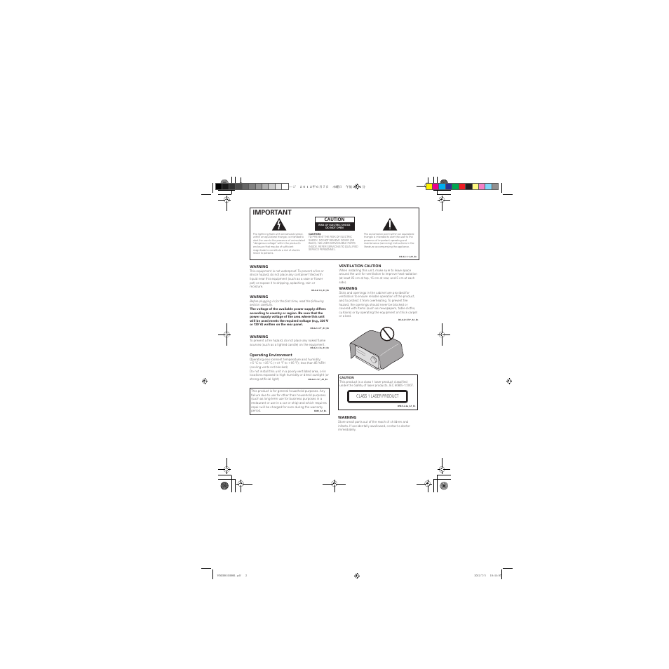 Important | Pioneer X-CM31-R User Manual | Page 2 / 228