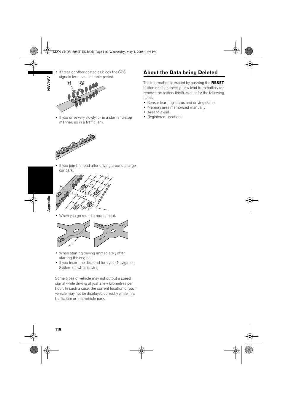 About the data being deleted | Pioneer CNDV-50MT User Manual | Page 118 / 142
