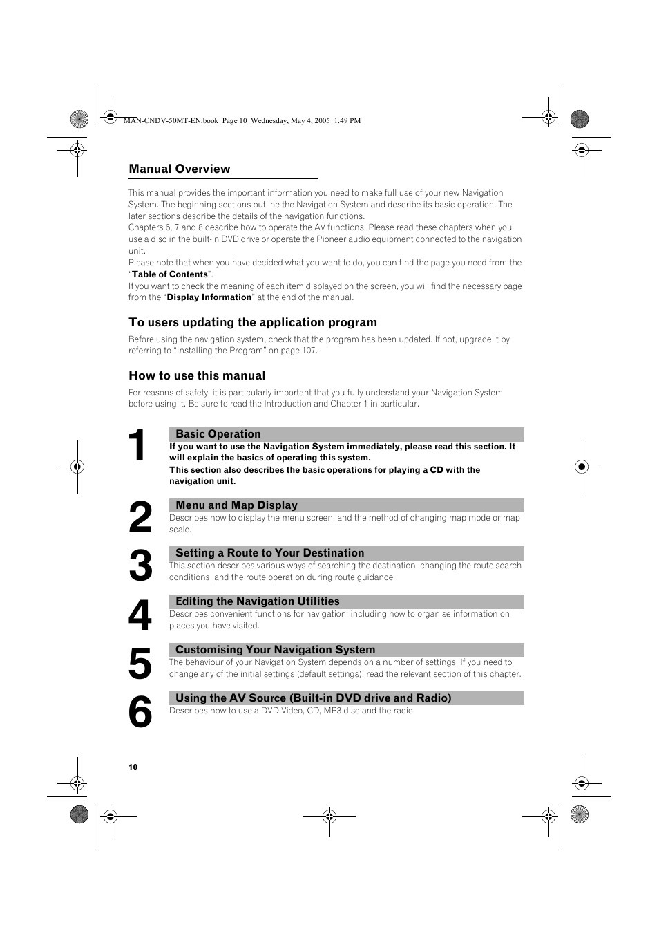 Pioneer CNDV-50MT User Manual | Page 12 / 142
