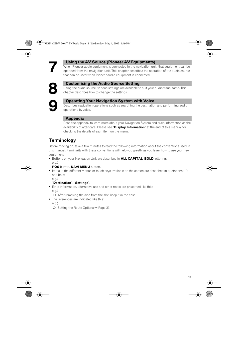 Pioneer CNDV-50MT User Manual | Page 13 / 142