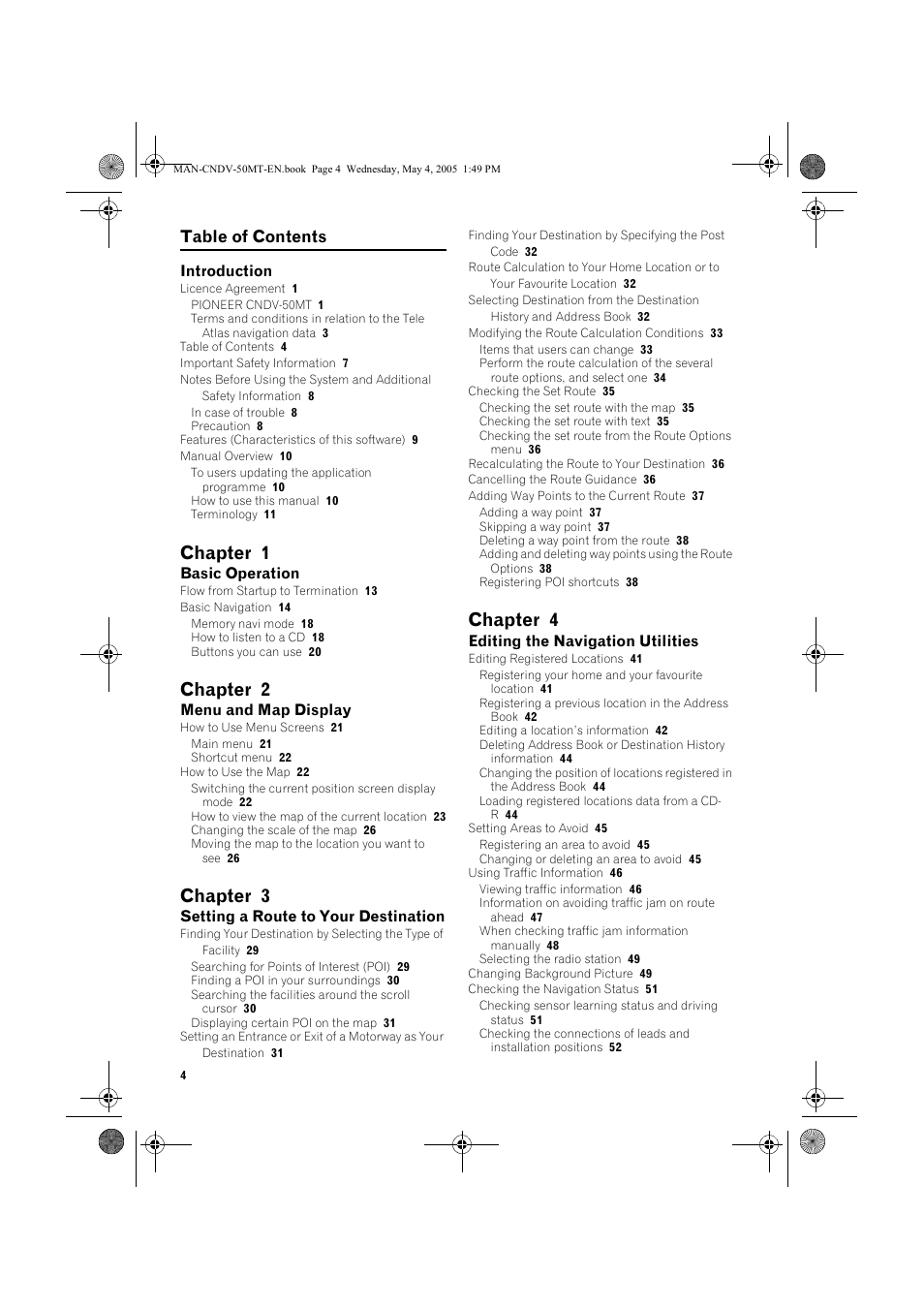 Pioneer CNDV-50MT User Manual | Page 6 / 142