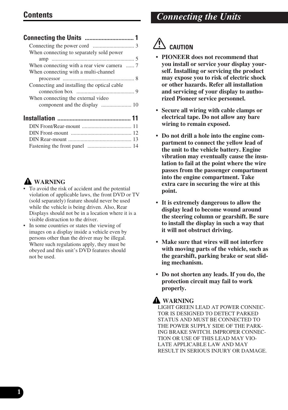 Pioneer AVH-P5900DVD User Manual | Page 2 / 86