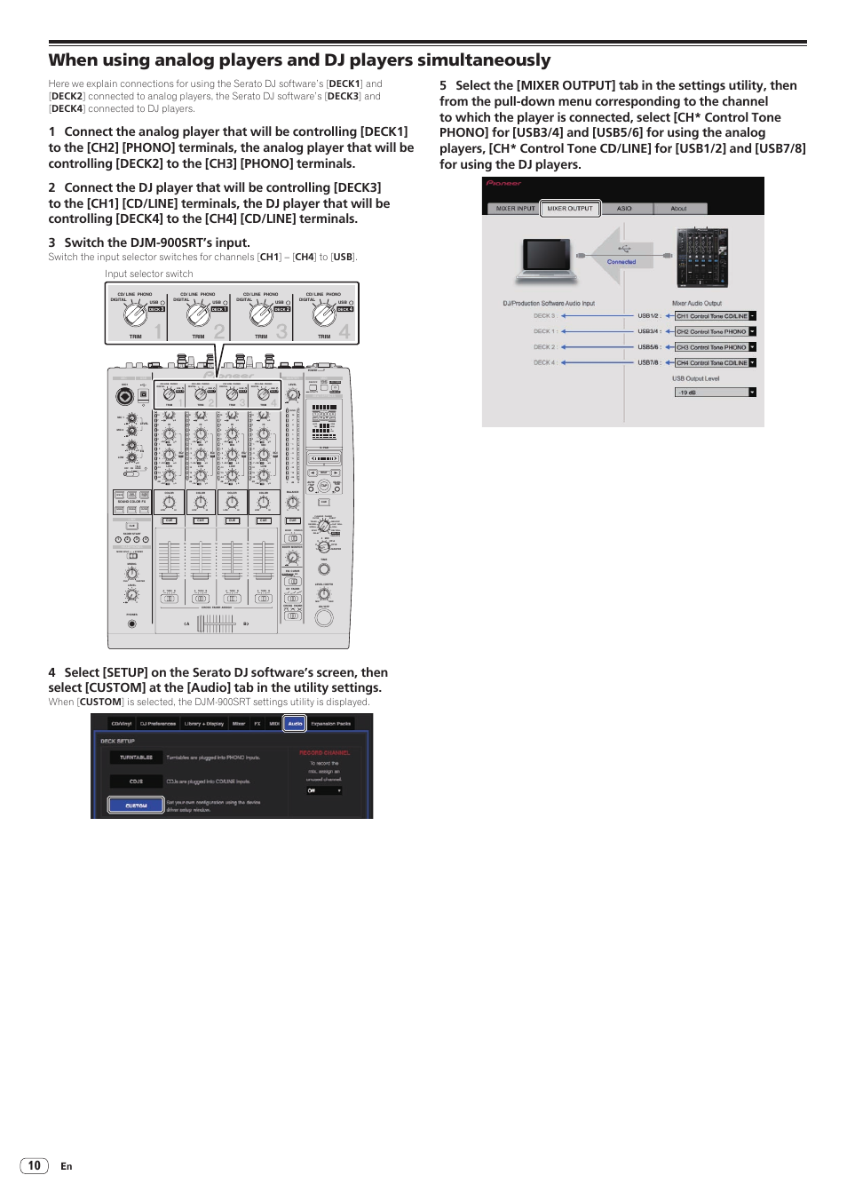 Auto grid tap, Ch select, Parameter | Input selector switch | Pioneer DJM-900SRT User Manual | Page 10 / 11