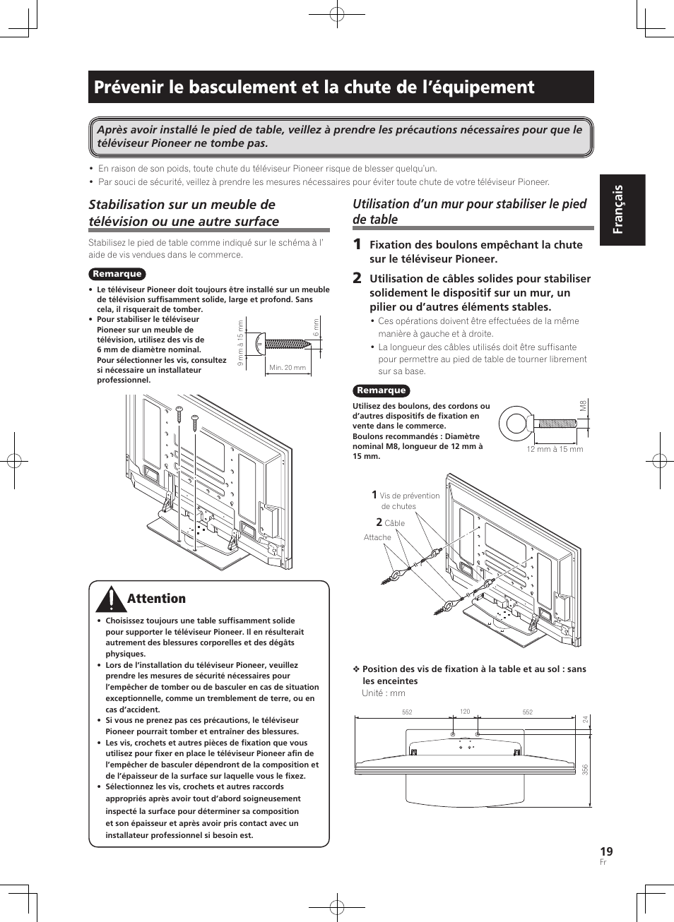 Français | Pioneer PDK-TS36B User Manual | Page 19 / 82