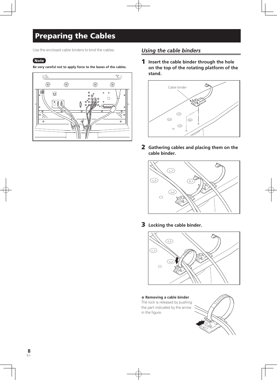 Preparing the cables | Pioneer PDK-TS36B User Manual | Page 8 / 82