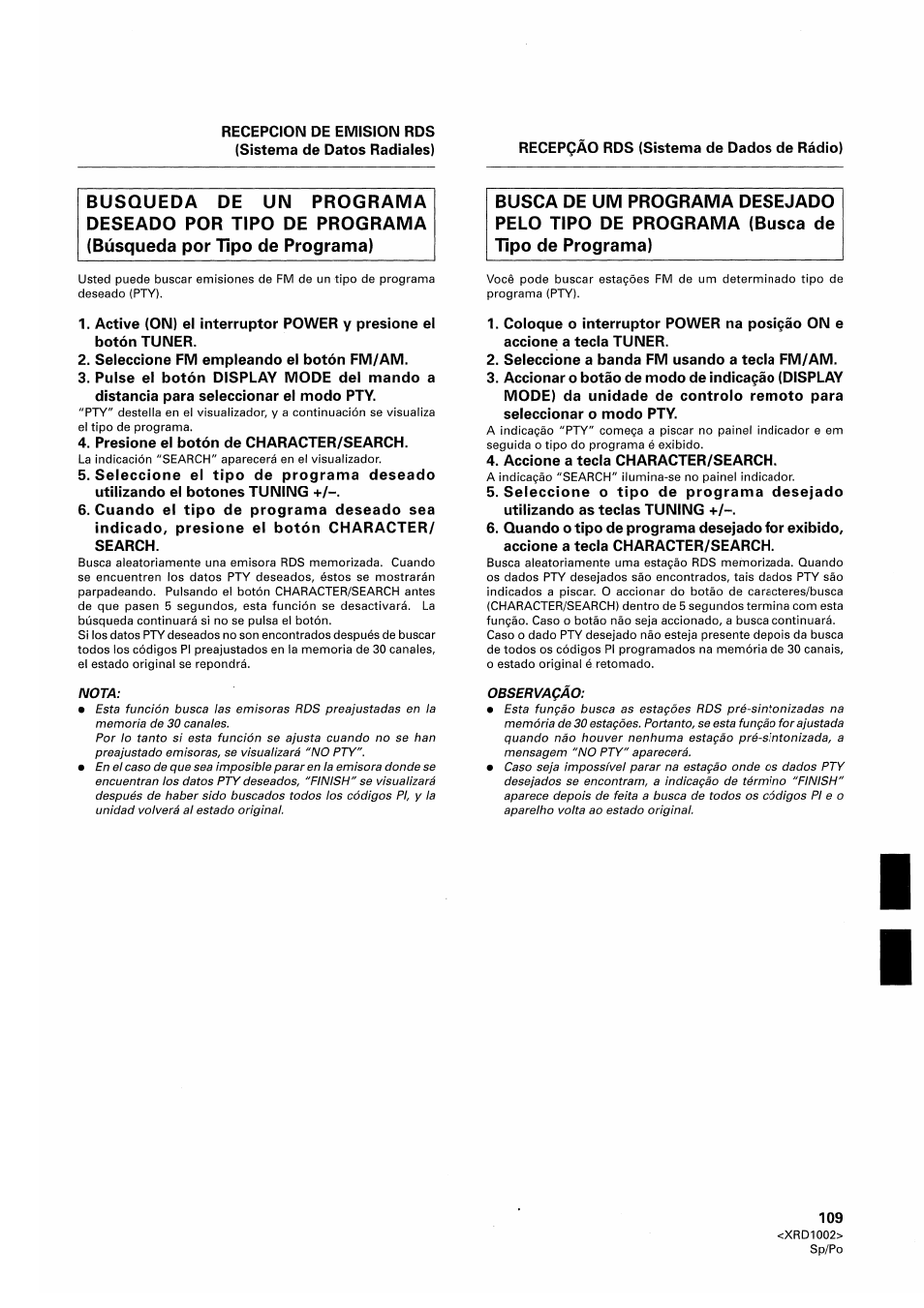Pioneer SX-209RDS User Manual | Page 109 / 130