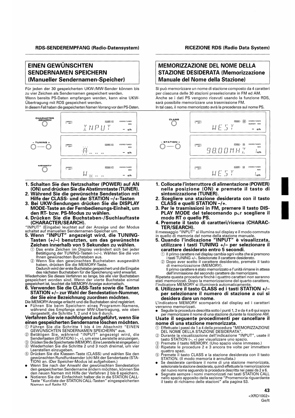 Pioneer SX-209RDS User Manual | Page 43 / 130