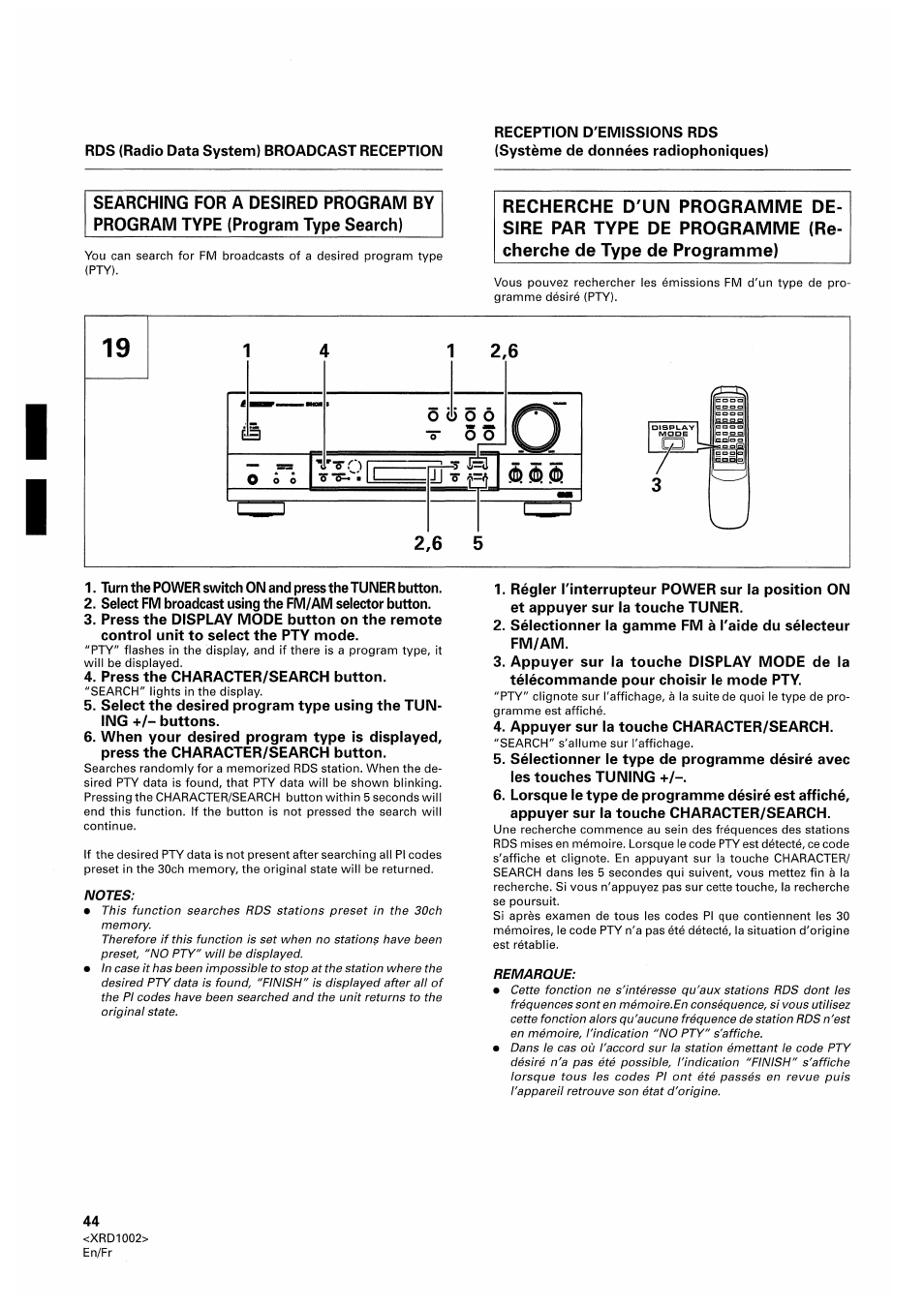 Pioneer SX-209RDS User Manual | Page 44 / 130