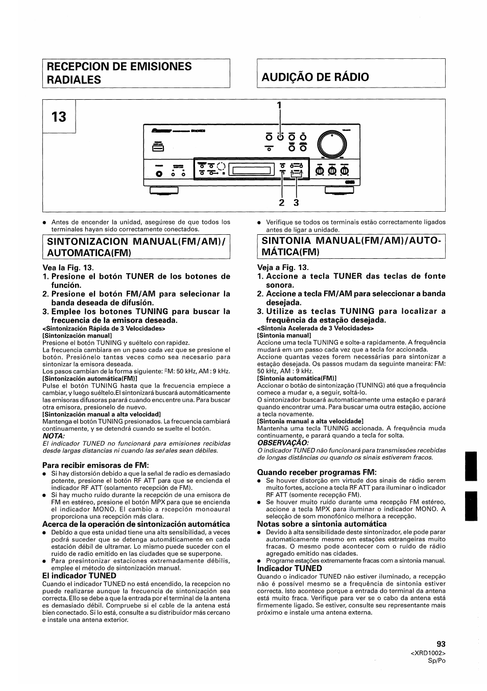 Recepcion de emisiones radiales | Pioneer SX-209RDS User Manual | Page 93 / 130