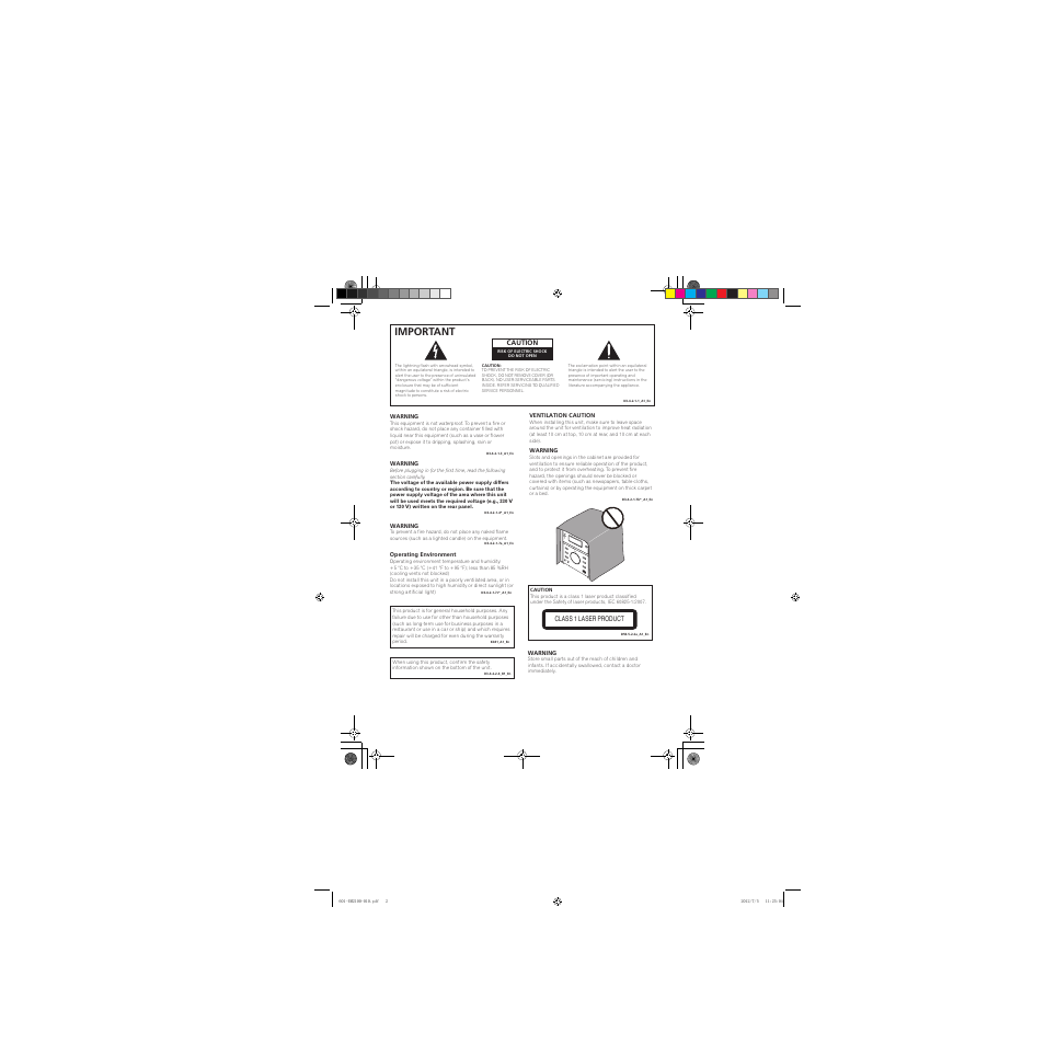 Important | Pioneer X-EM21 User Manual | Page 2 / 76