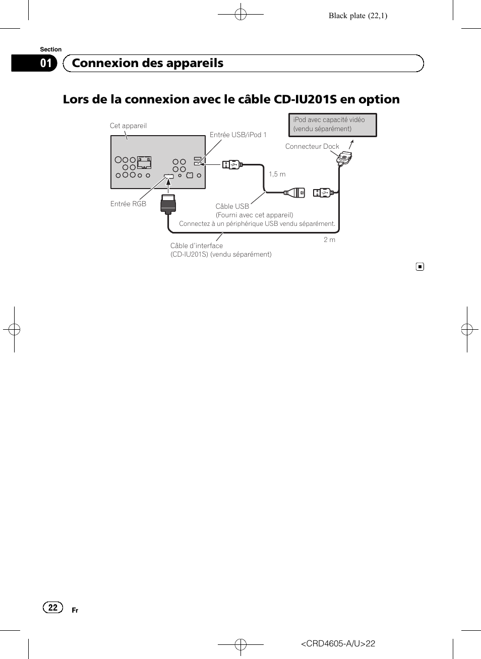 01 connexion des appareils | Pioneer AVH-8400BT User Manual | Page 22 / 88