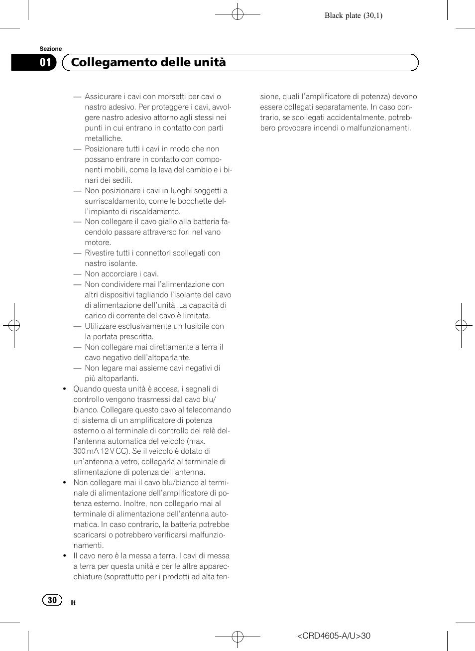 01 collegamento delle unità | Pioneer AVH-8400BT User Manual | Page 30 / 88