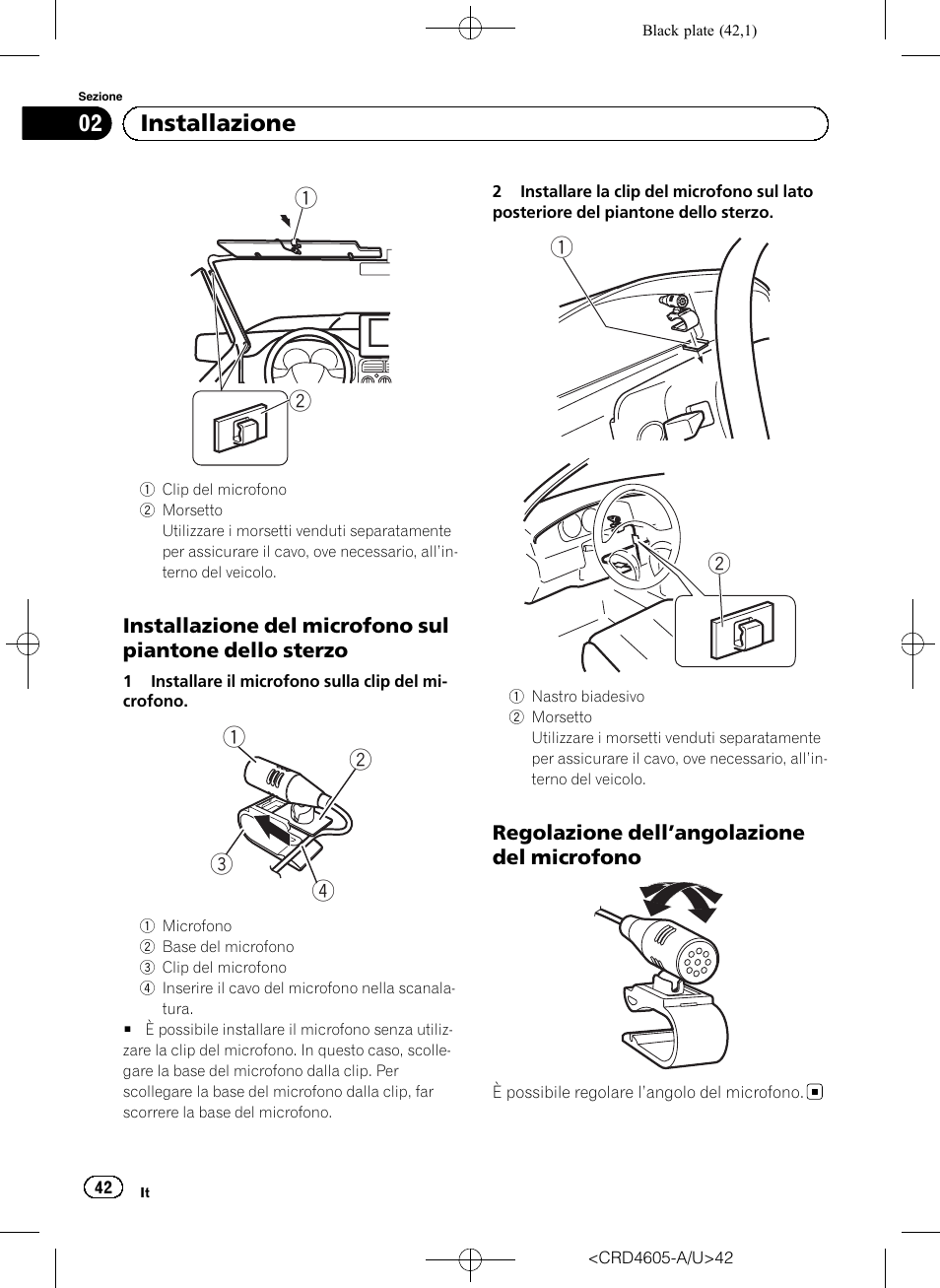 02 installazione | Pioneer AVH-8400BT User Manual | Page 42 / 88