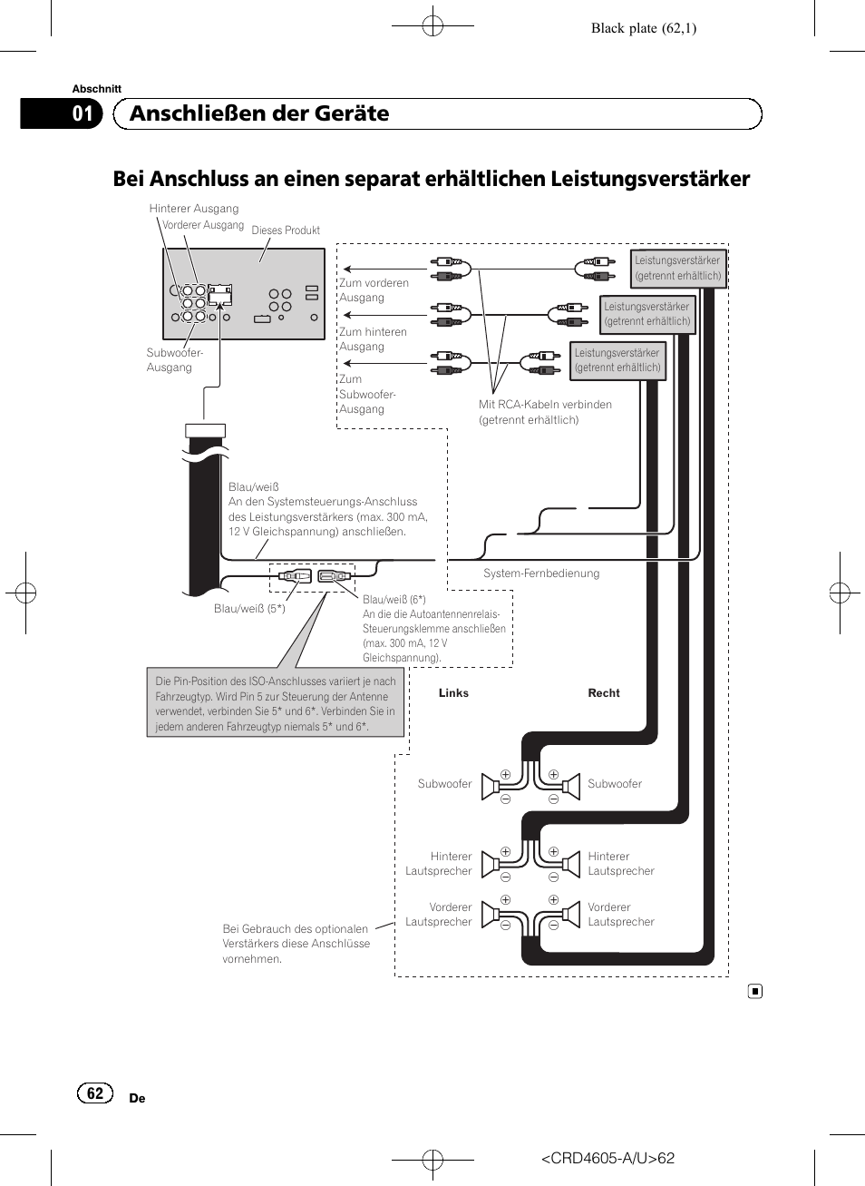 01 anschließen der geräte | Pioneer AVH-8400BT User Manual | Page 62 / 88