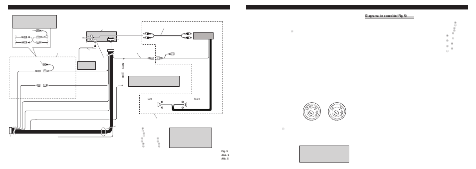 Conexión de las unidades, Español, Connecting the units | Diagrama de conexión (fig. 5) | Pioneer KEH-P6010R User Manual | Page 4 / 6