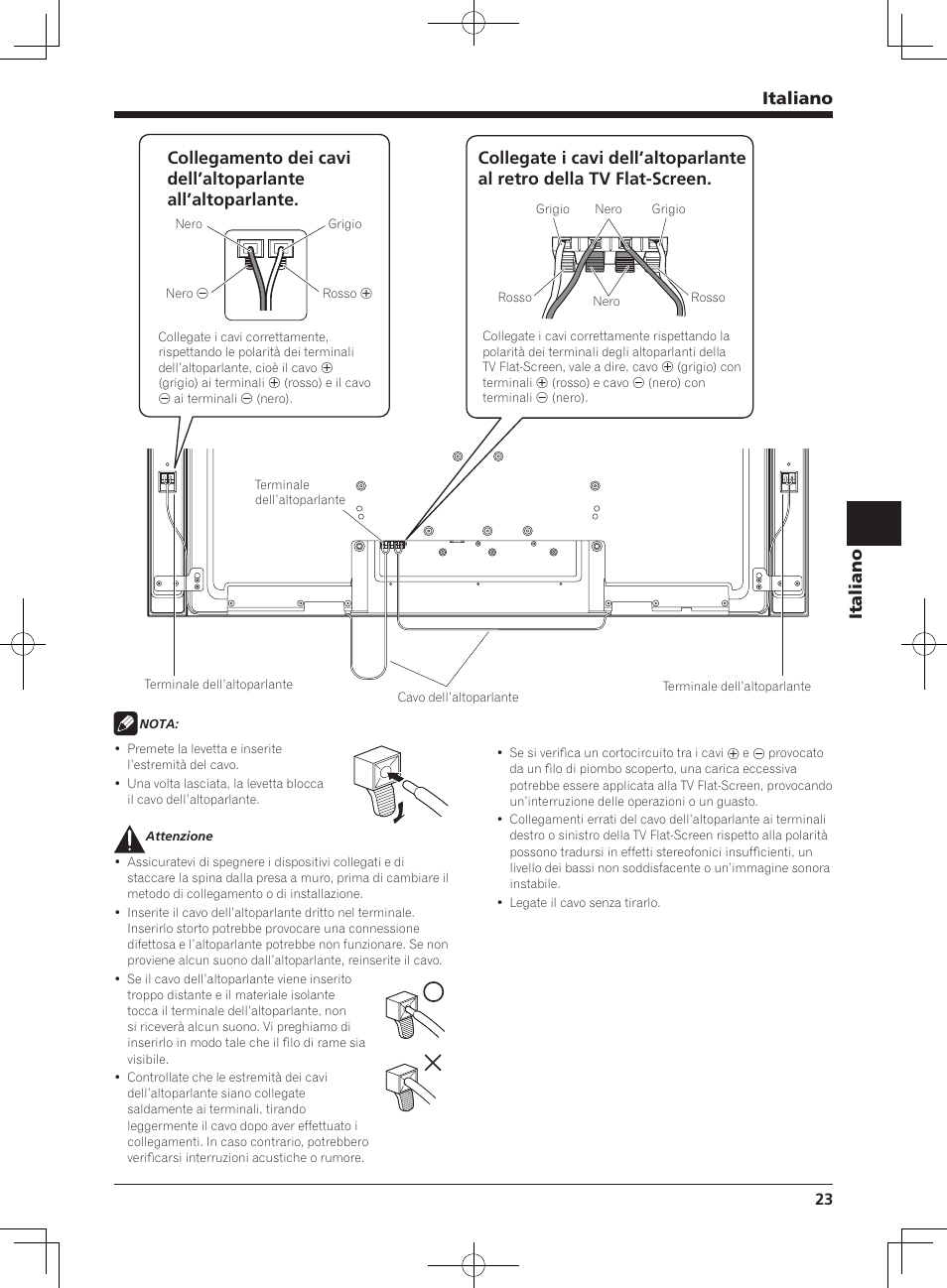 Italiano | Pioneer KRP-S03 User Manual | Page 23 / 50