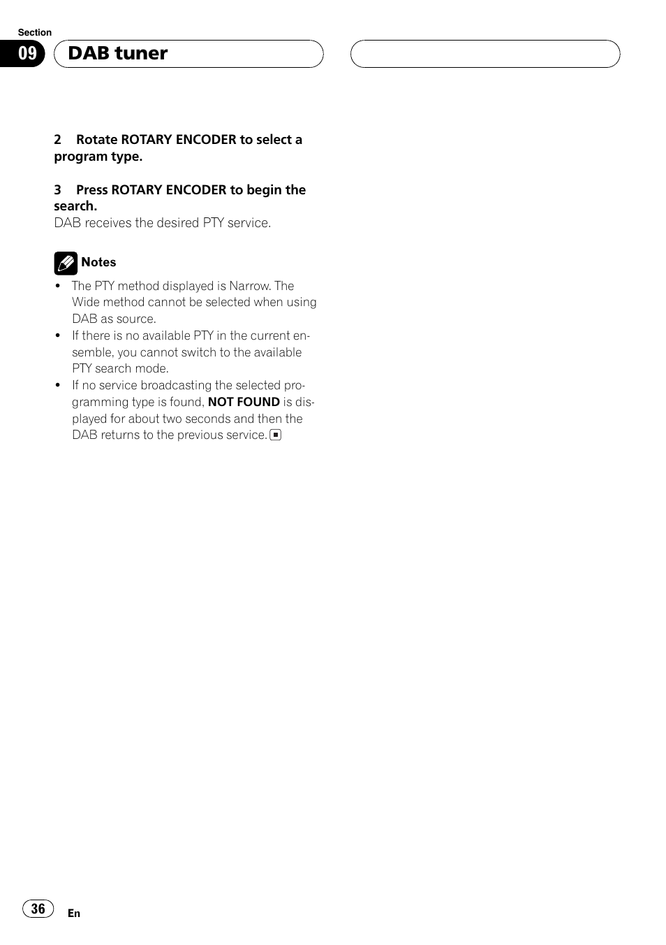 Dab tuner | Pioneer DEH-P77MP User Manual | Page 36 / 112