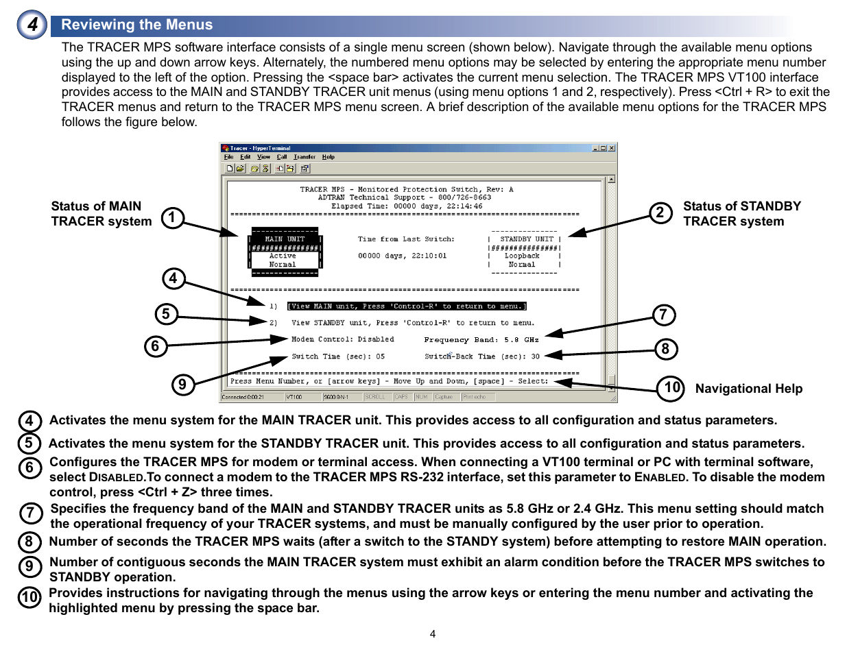 ADTRAN TRACER Protection Switch User Manual | Page 4 / 9