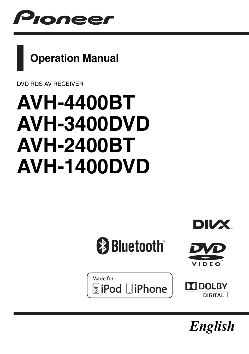 Pioneer AVH-3400DVD User Manual | 76 pages