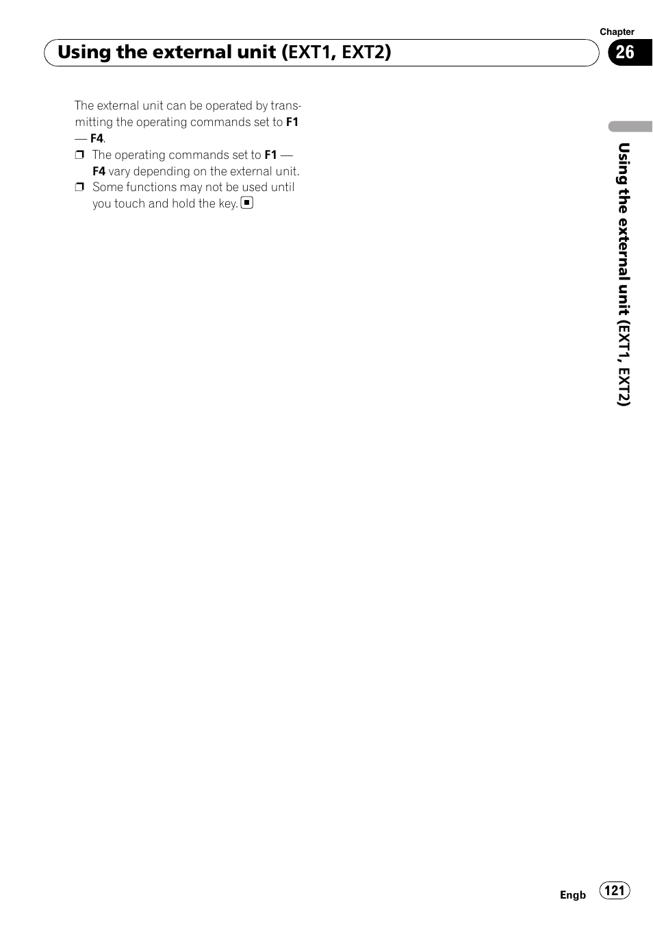 Using the external unit (ext1, ext2) | Pioneer AVIC-F10BT User Manual | Page 121 / 172