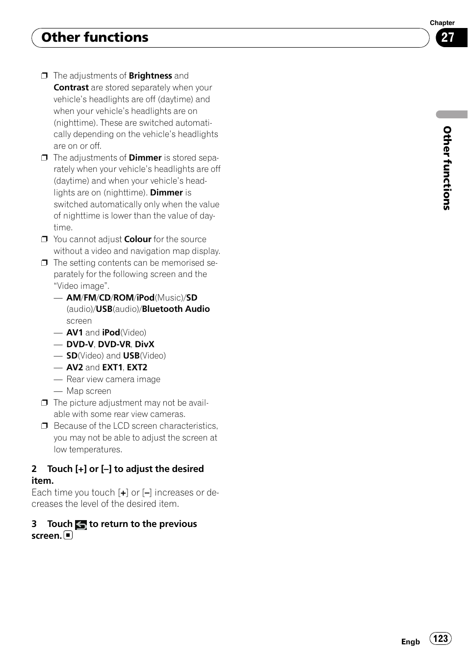 Other functions | Pioneer AVIC-F10BT User Manual | Page 123 / 172